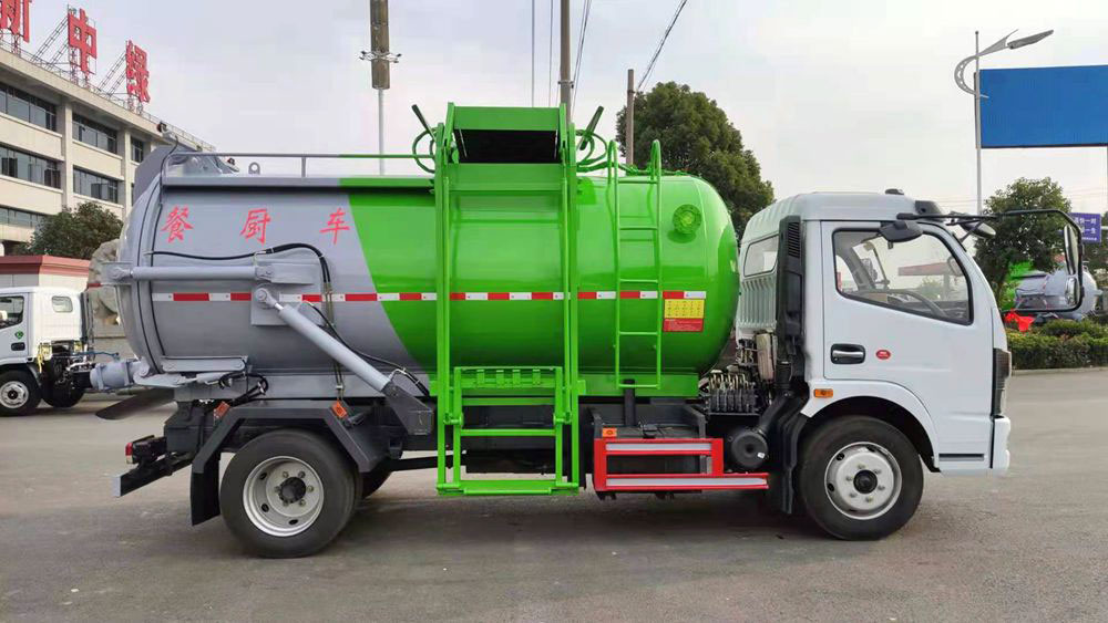 【7.5立方 圓箱】東風(fēng)多利卡D7餐廚垃圾車(chē)